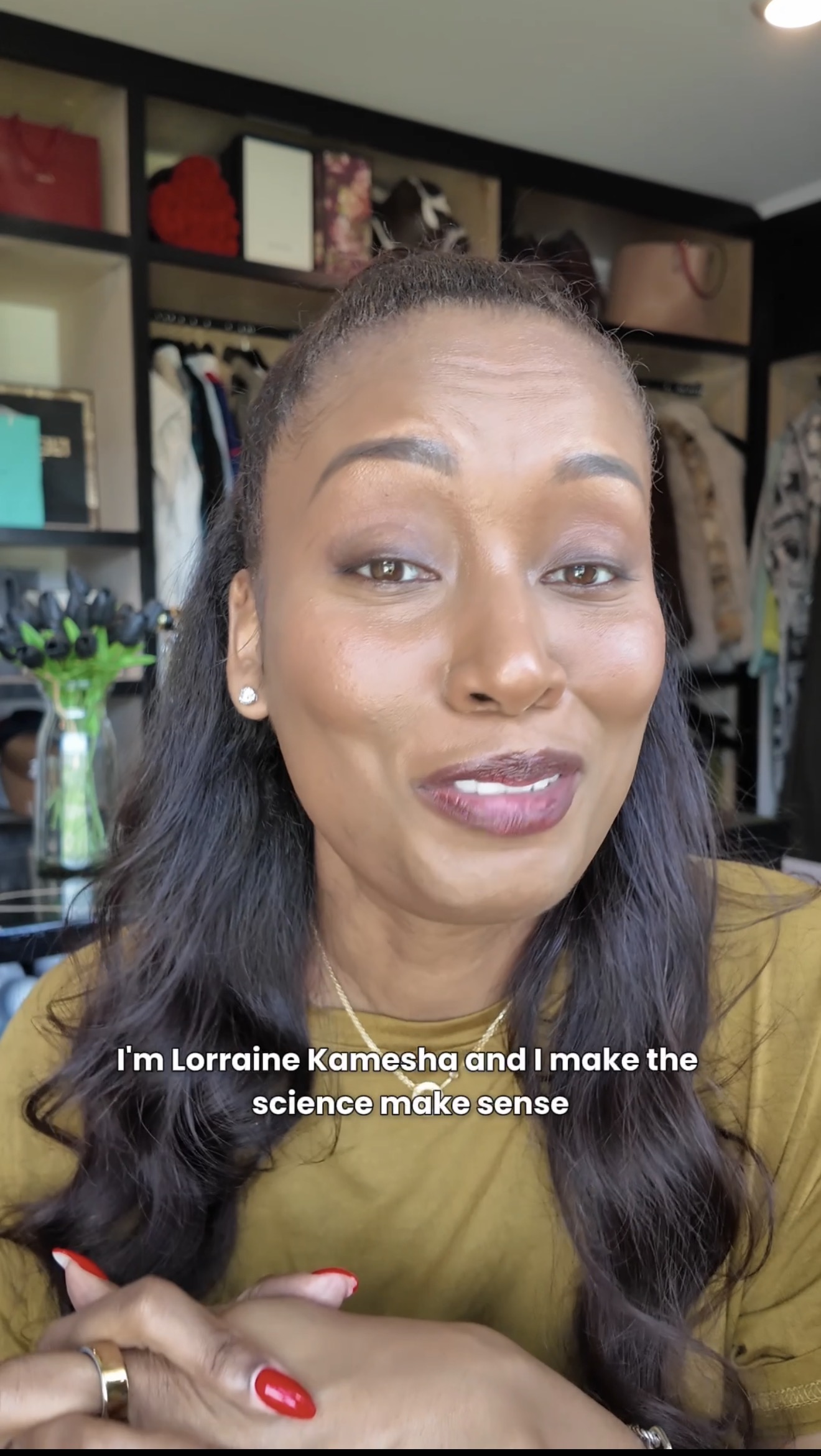 Lorraine Kamesha speaking to camera